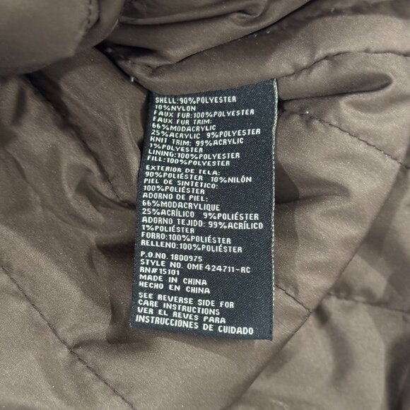 1 Madison Expedition Women's Faux Fur Trim Hood Parka Jacket Green Size Large - Picture 10 of 12